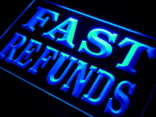 Fast Refunds Tax Services Neon Light Sign